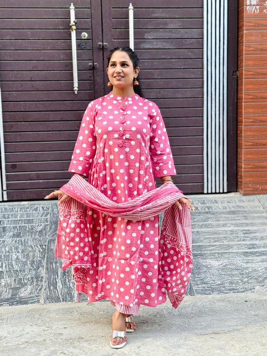 Straight Kurti With A Line Style Set