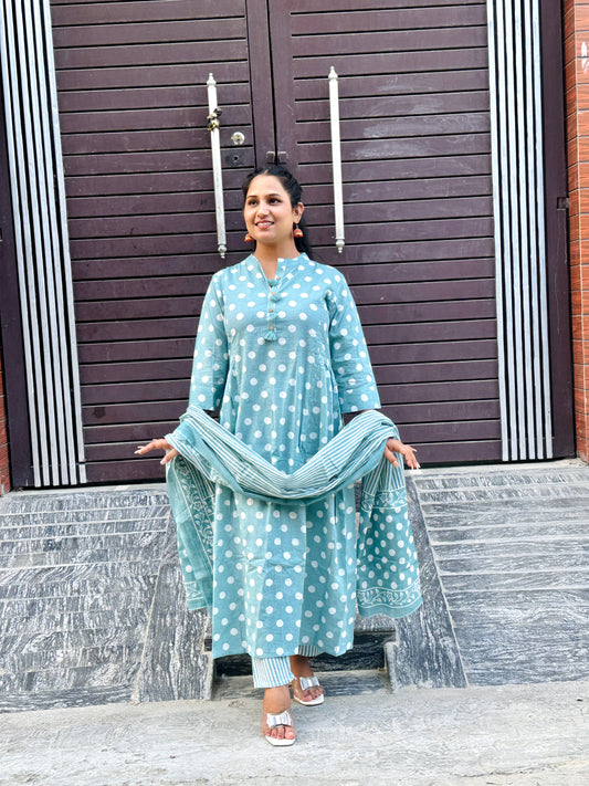 Straight Kurti With A Line Style Set